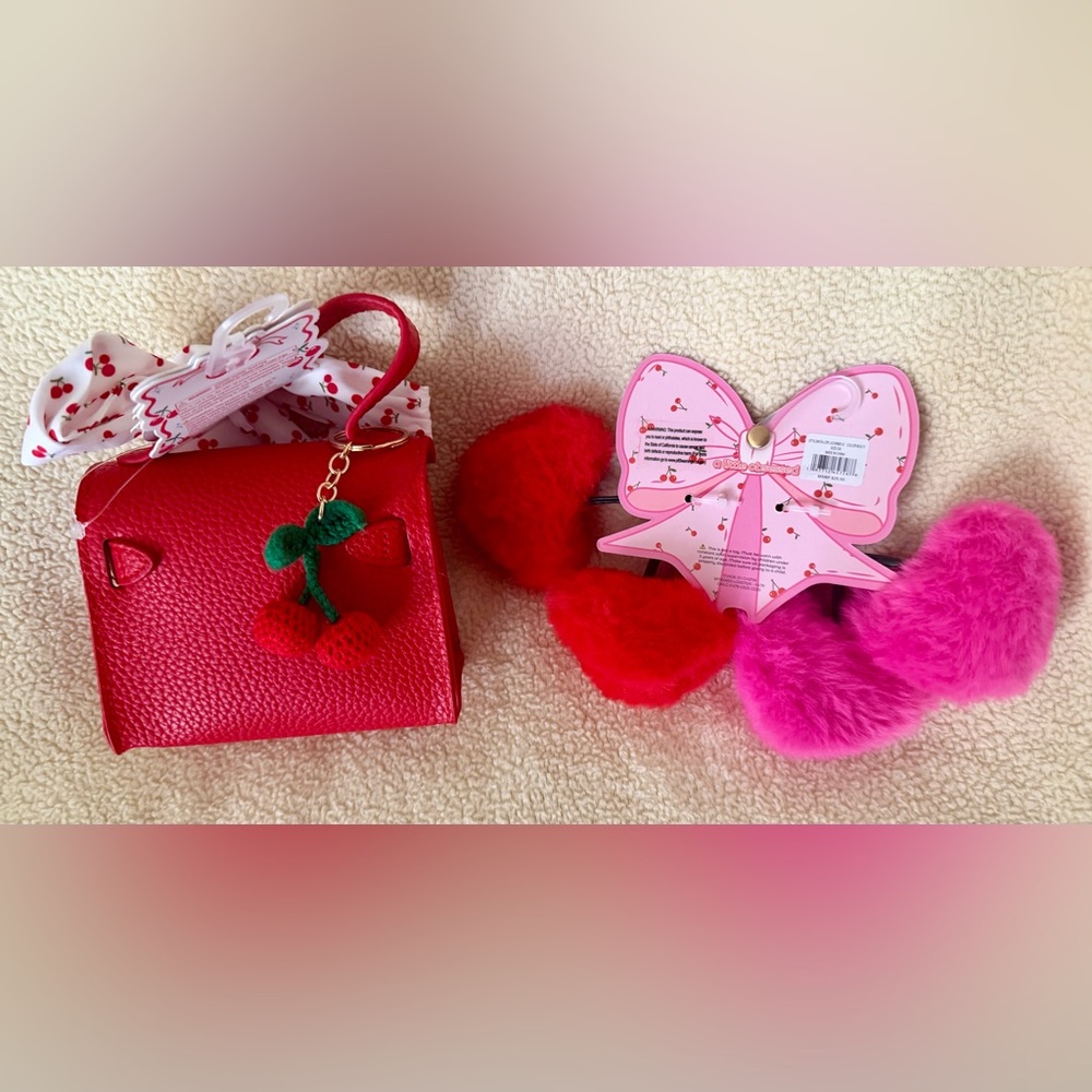 Mini Bag and Cherry Bag Charm / Key Ring NWT - Picture 2 of 3